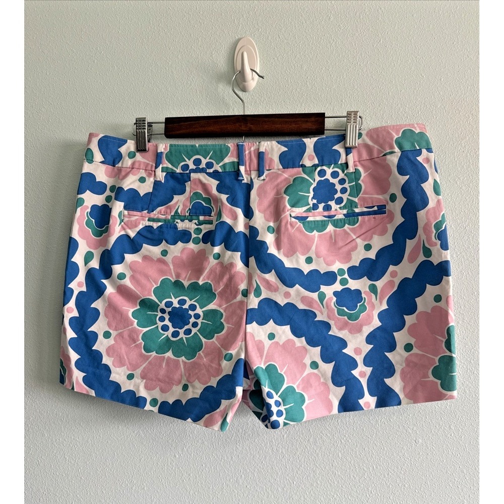 Boden‎ Womens shorts Size 14 R Stretch High Waist Pockets Floral Preppy Chino - Picture 2 of 5